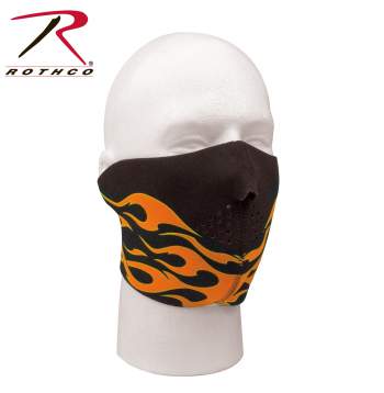 Rothco Reversible Orange Flames Polyester/Neoprene Half Mask