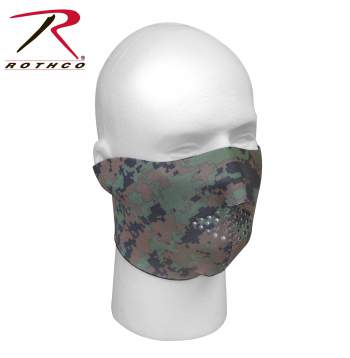 Rothco Woodland Digital Camo Reversible Polyester/Neoprene Half Mask