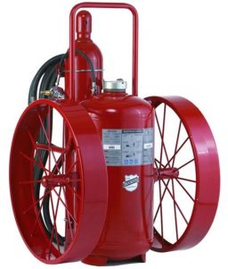 Buckeye Model OS A-350-PT 300 lb. ABC Dry Chemical Agent Pressure Transfer Wheeled Fire Extinguisher (32180)