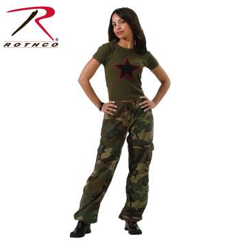 Rothco Woodland Camo Vintage Paratrooper Fatigue Pants for Women