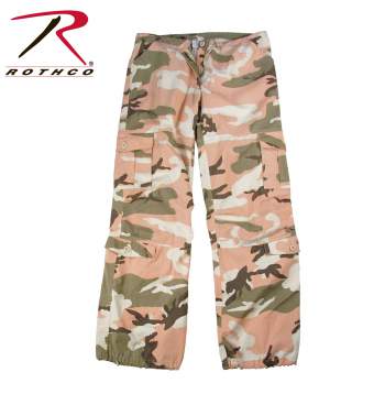 Rothco Subdued Pink Camo Vintage Paratrooper Fatigue Pants for Women