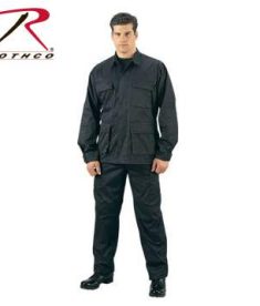 Rothco Black 100% Cotton Battle Dress Uniform Rip-Stop Pants