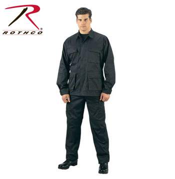 Rothco Black 100% Cotton Battle Dress Uniform Rip-Stop Pants
