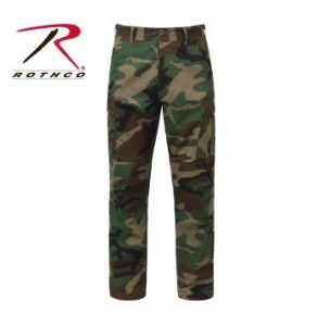 Rothco Woodland Camo 100% Cotton Battle Dress Uniform Rip-Stop Pants