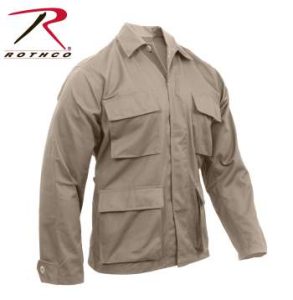 Rothco Khaki Cotton/Polyester Twill Battle Dress Uniform Shirt