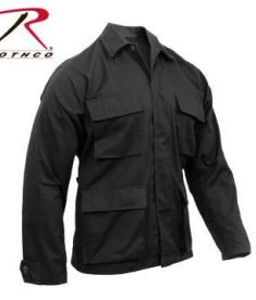 Rothco Black Cotton/Polyester Twill Battle Dress Uniform Shirt