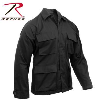 Rothco Black Cotton/Polyester Twill Battle Dress Uniform Shirt