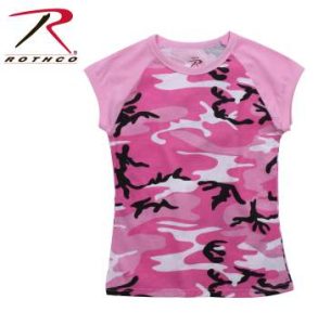 Rothco Cap Sleeve Pink Camo Raglan T-Shirt