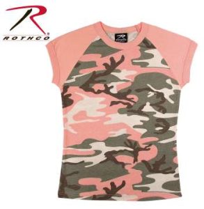 Rothco Cap Sleeve Subdued Pink Camo Raglan T-Shirt