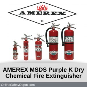 AMEREX MSDS Purple K Dry Chemical Fire Extinguisher