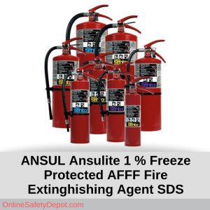 ANSUL Ansulite 1 Percent Freeze Protected AFFF Fire Extinghishing Agent