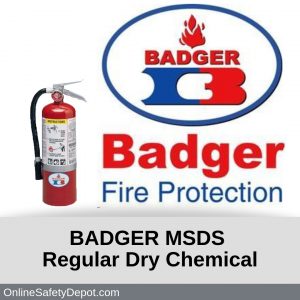 Badger MSDS Regular Dry Chemical