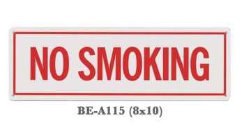 Commercial No Smoking Sign 8x10