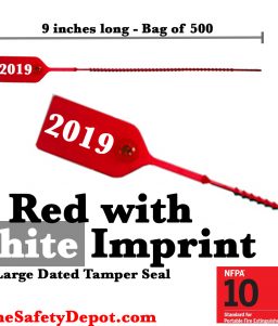 Large Red with White Dated Tamper Seals