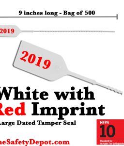 Large White with Red Dated Tamper Seals