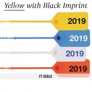 Yellow-Black FT Tamper Seals for Fire Extinguishers