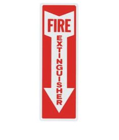 Aluminum Fire Extinguisher Sign with Arrow