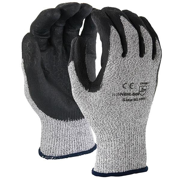 Small Latex Coated Cotton Poly Work Gloves - Gray/Blue - TruForce