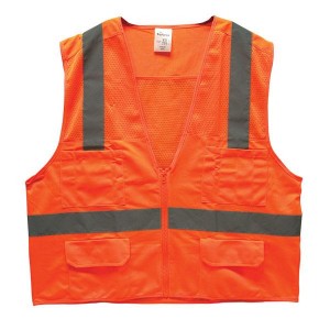 Bright Orange Surveyor's Safety Vest ANSI 107