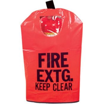 Medium Fire Extinguisher Cover With Clear Window Reinforced Vinyl 25in x 16.5in