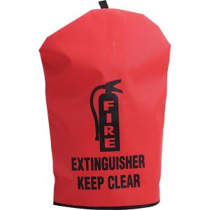 Heavy Duty Fire Extinguisher Cover - Reinforced Vinyl - Medium Sized 25in x 16.5in