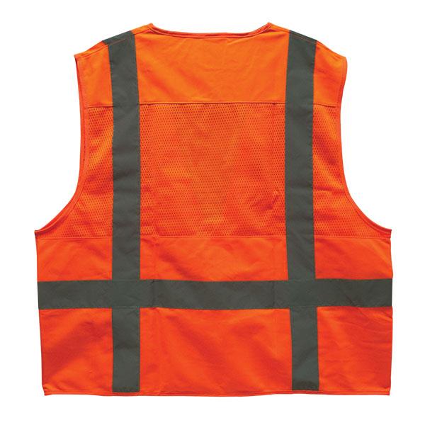 2XL Surveyor's Safety Vest - Orange Colored - ANSI 107, Class 2 - TruForce