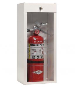 Grid-Scored Plastic Fire Extinguisher Cabinet Cover