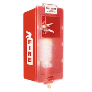Brooks Mark II Jr Indoor Fire Extinguisher Cabinet - Red/Clear