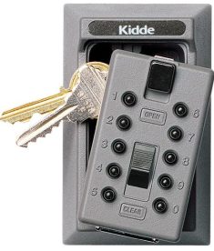 KeySafe™ Permanently Mounted White Push-Button Locking Secure Key Box, Reshipper