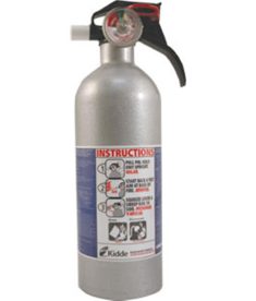 Kidde Disposable Automotive FX II Extinguisher 2-Pound BC-Class with Plastic Strap Bracket