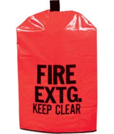 Large Fire Extinguisher Cover Reinforced Vinyl - Red - 31in x 16.5in