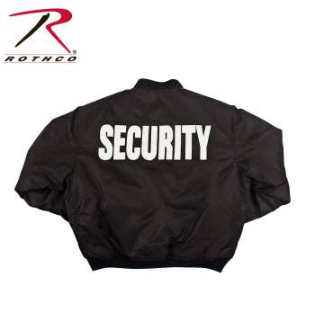 Rothco Enhanced Nylon MA-1 Flight Jacket (Black) 3XL
