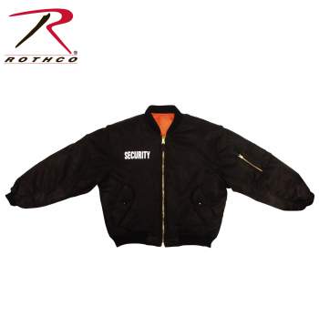 Rothco MA-1 Flight Jacket with Patches Black / Small