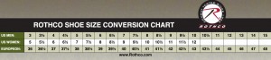 Rothco Shoe Size Conversion Chart