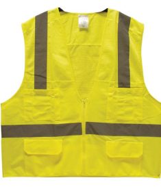 5XL Surveyor's Safety Vest - Lime Colored - ANSI 107, Class 2 - TruForce