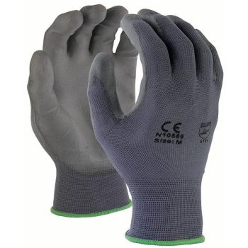 Medium TruForce Gray Polyurethane Coated Work Gloves