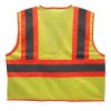 3XL Two-Tone Mesh Safety Vests - Lime Green/Orange - TruForce