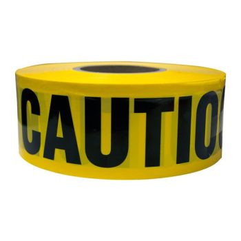 Yellow/Black Barricade Caution Tape 3-Inch Roll